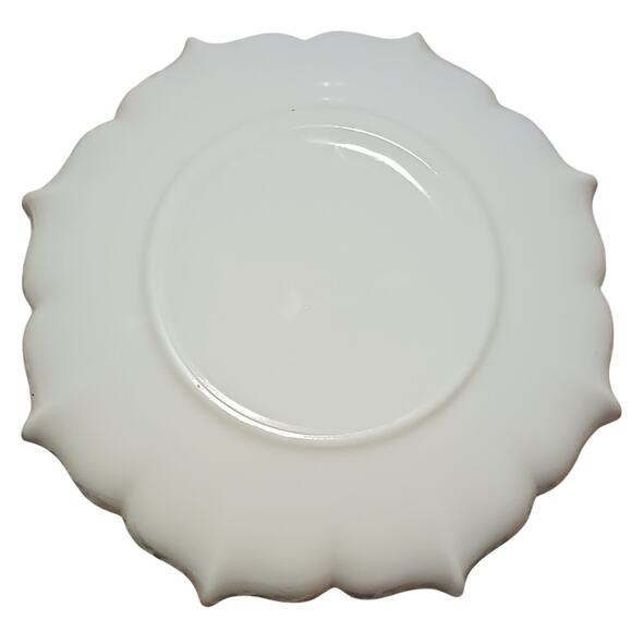 Vintage Large Heavy (~3 lbs) Milk Glass Cigar Ashtray 9" Stunning-Mint Condition - Picture 2 of 3